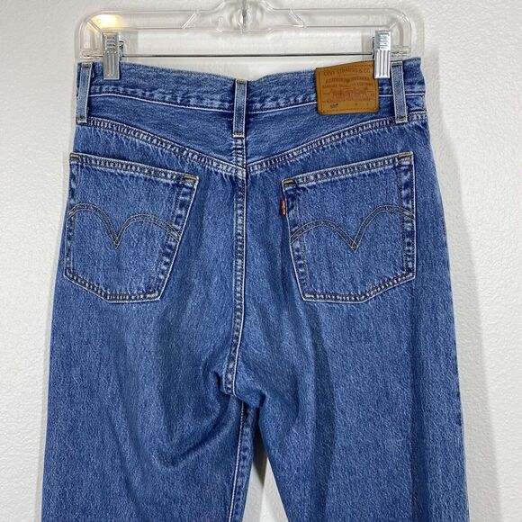 Levi's 501 XX Big E Womens Jogger Denim Jeans Size 28 Medium Wash Hipster Grunge - Picture 8 of 15